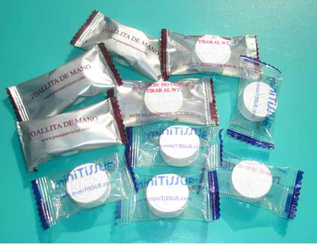 Candy Packed Coin Tissue with Customer's Logo Printing (YT-705)