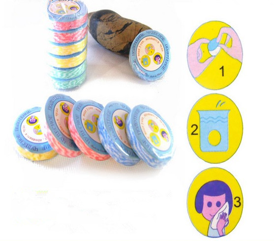 Promotion Gifts as Printing Disposable Compressed Hand Towel in Non-Woven Material (YT-732)