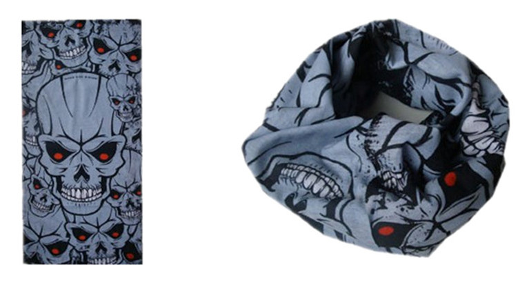 Skull design tube scarf, tubular bandana, neck warmer