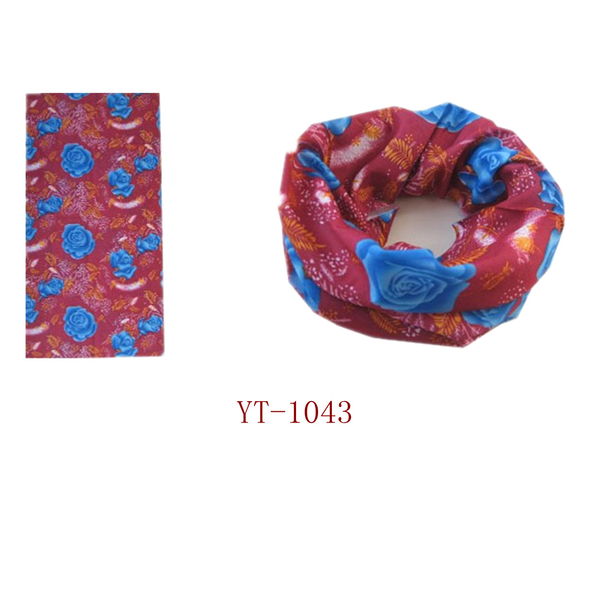 Pink Rose Flower Design Neck Tubes (YT-1044)