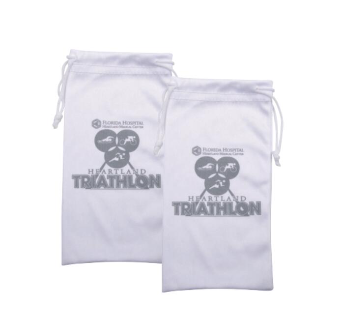 Microfiber collection drawstring bag with logo printed for your promotion