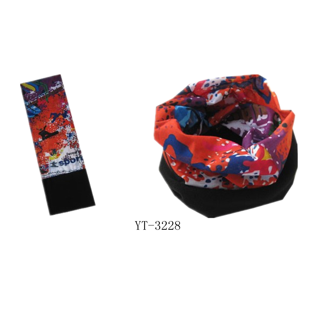 Magic Printed Tube Headwear + fleece part (YT-3232)