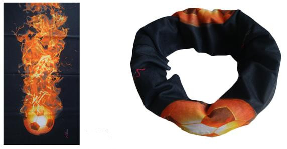 Beautiful Fire Ball Designed Seamless Scarf as YT-825