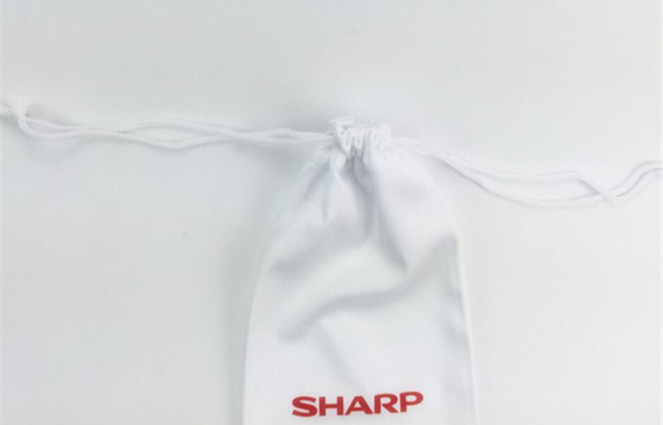 Microfiber collection drawstring bag with logo printed for your promotion