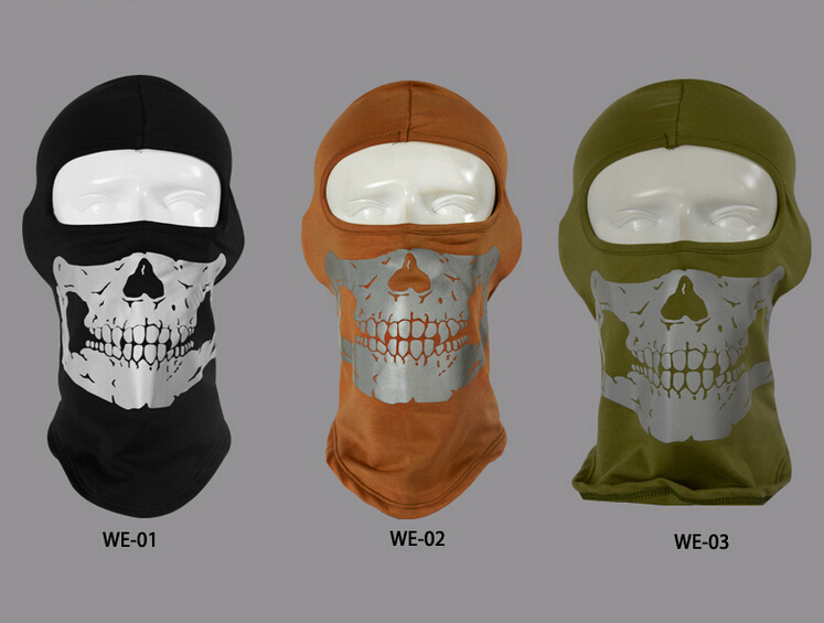100% Cotton Thicker Winter Reflective Skull Design Head Cover