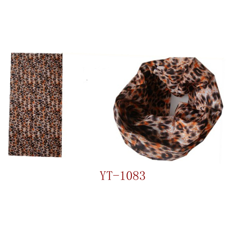 100%Polyester Scarf, Outdoor Sport Headwear in Leopard Design (YT-1083)