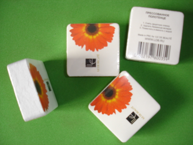 Square Shape Compressed Towel, No Printing on Towel (YT-661)