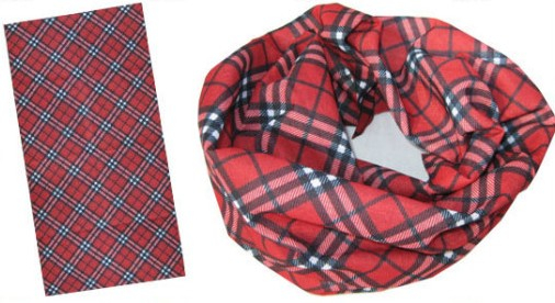 Promotional Headwear, Magic Tube Scarf in Tartan Design (YT-884)