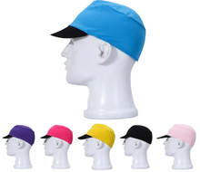 Solid color cyclist fabric cap