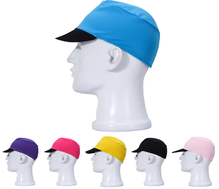 Solid color cyclist fabric cap