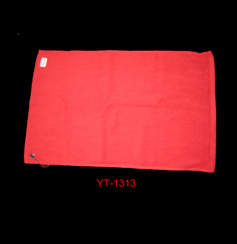 100% Cotton Golf Towel in Red Color with Hook as Yt-1313