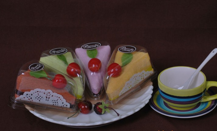 100% Cotton Cake Towel in Sanwich Shape (YT-9901)