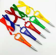 Bottle Opener Ballpoint Pen with Lanyard